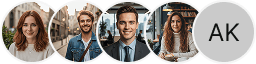 Plusieurs avatars de profils d'investisseurs dans le bloc d'avis de trading Loupe Valorecto